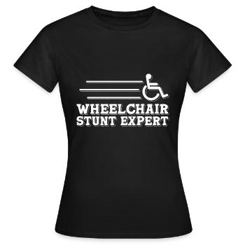 Accès en fauteuil roulant - T-shirt Femme - noir - Devant - AI Model Female 172 dark (172cm)