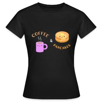 Pfannkuchen - Frauen T-Shirt - Schwarz - Vorne - AI Model Female 172 dark (172cm)