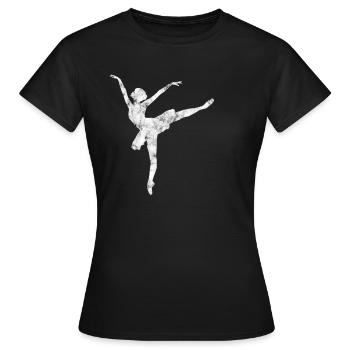 Danseuse ballerine Danseuse ballet - T-shirt Femme - noir - Devant - AI Model Female 172 dark (172cm)