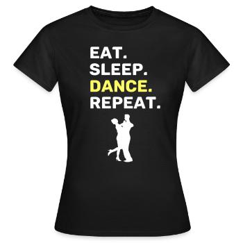 Danse drôle disant Couple de danse - T-shirt Femme - noir - Devant - AI Model Female 172 dark (172cm)