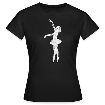 ballerina - Women's T-Shirt - black - Front - AI Model Female 172 dark (172cm)