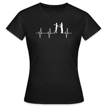Cours de danse couple danse - T-shirt Femme - noir - Devant - AI Model Female 172 dark (172cm)