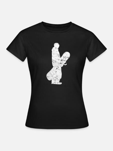 Snowboarder Snowboard - Frauen T-Shirt - Schwarz
