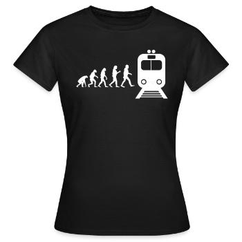 train - Women's T-Shirt - black - Front - AI Model Female 172 dark (172cm)