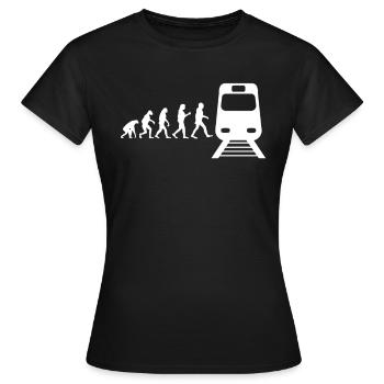 Train locomotive train driver - Women's T-Shirt - black - Front - AI Model Female 172 dark (172cm)