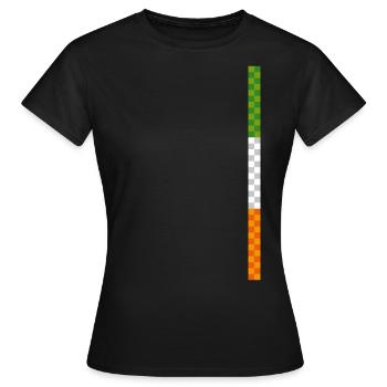 Irland Linie Design - Frauen T-Shirt - Schwarz - Vorne - AI Model Female 172 dark (172cm)