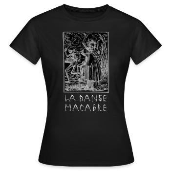 La danse Macabre (Mort, Black Metal)D - T-shirt Femme - noir - Devant - AI Model Female 172 dark (172cm)