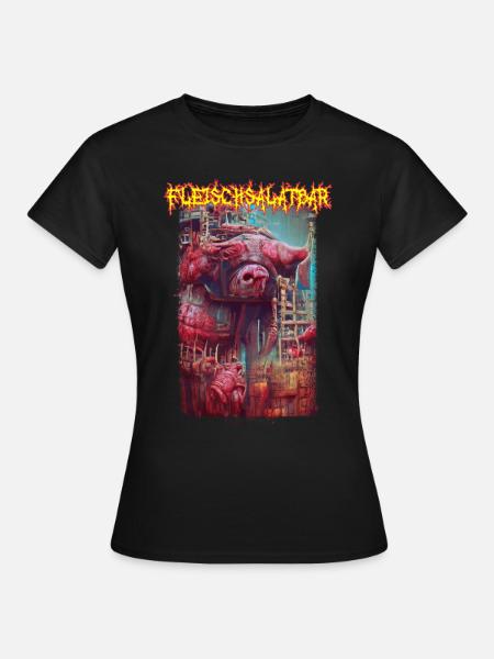 FLeischsalatBar Pop1 - Frauen T-Shirt - Schwarz