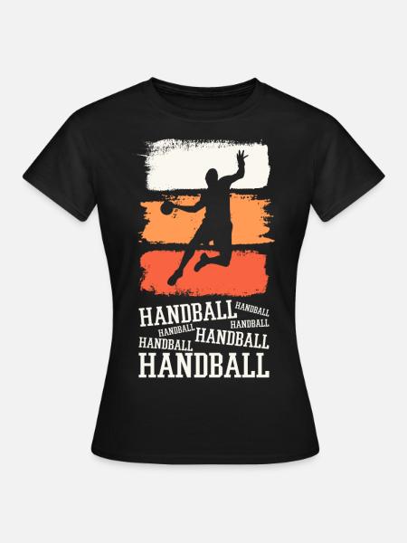 Handball Handballspieler Handballer Vintage Retro - Frauen T-Shirt - Schwarz