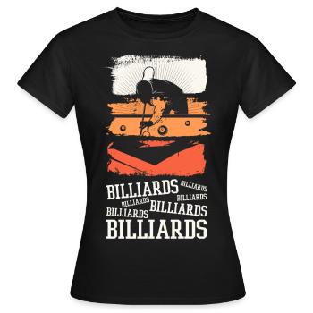Billard Billard Billard Boules de queue Vintage Rétro - T-shirt Femme - noir - Devant - AI Model Female 172 dark (172cm)