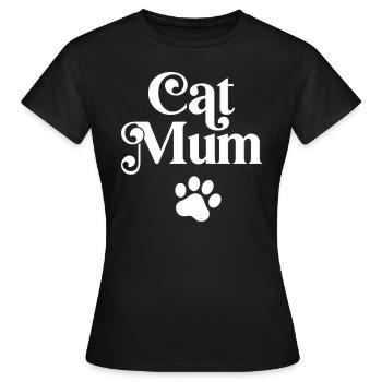 Katzen-Mama - Frauen T-Shirt - Schwarz - Vorne - AI Model Female 172 dark (172cm)