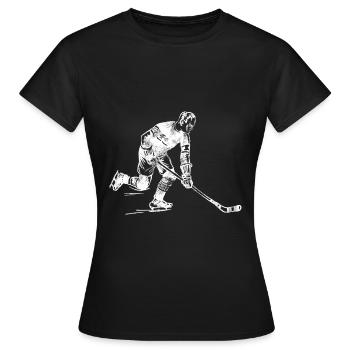 Hockey hockey patin ice hockey - T-shirt Femme - noir - Devant - AI Model Female 172 dark (172cm)