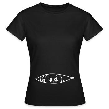 Cadeau Femme enceinte Grossesse Enceinte - T-shirt Femme - noir - Devant - AI Model Female 172 dark (172cm)