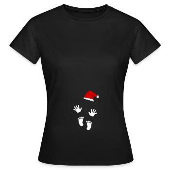 Cadeau Femme enceinte Grossesse Enceinte - T-shirt Femme - noir - Devant - AI Model Female 172 dark (172cm)