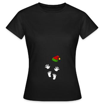 Cadeau Femme enceinte Grossesse Enceinte - T-shirt Femme - noir - Devant - AI Model Female 172 dark (172cm)