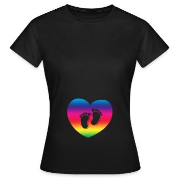 Cadeau Femme enceinte Grossesse Enceinte - T-shirt Femme - noir - Devant - AI Model Female 172 dark (172cm)