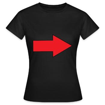 Pfeil rechts Richtung Form - Frauen T-Shirt - Schwarz - Vorne - AI Model Female 172 dark (172cm)