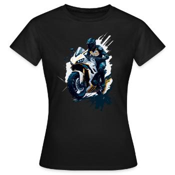 Sportmotorrad-Illustration - Frauen T-Shirt - Schwarz - Vorne - AI Model Female 172 dark (172cm)