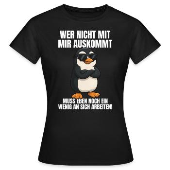 Funny Funny Saying Sayings - Women's T-Shirt - black - Front - AI Model Female 172 dark (172cm)