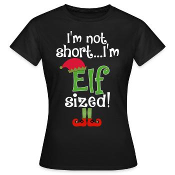 Je ne suis pas court Je suis onze Sized - T-shirt Femme - noir - Devant - AI Model Female 172 dark (172cm)