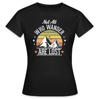 Randonnée Montagnes Montagne Wanderlust Aventure Cadeau - T-shirt Femme - noir - Devant - AI Model Female 172 dark (172cm)