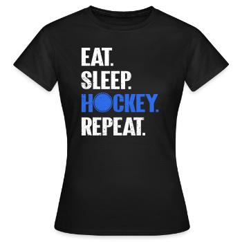 Hockey hockey hockey sur gazhockey unihockey cadeau - T-shirt Femme - noir - Devant - AI Model Female 172 dark (172cm)