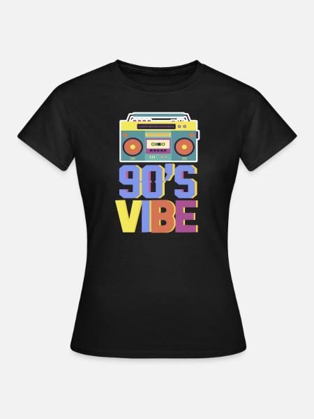 90s - Frauen T-Shirt - Schwarz
