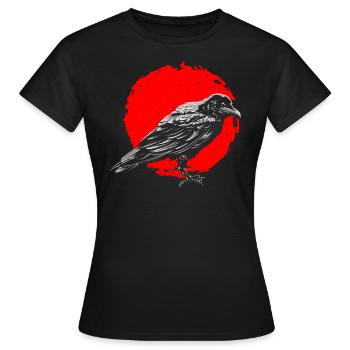Occulte Corbeau Corbeau Corbeau Nordique Satanique - T-shirt Femme - noir - Devant - AI Model Female 172 dark (172cm)