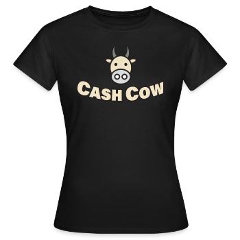 CASH COW - Frauen T-Shirt - Schwarz - Vorne - AI Model Female 172 dark (172cm)