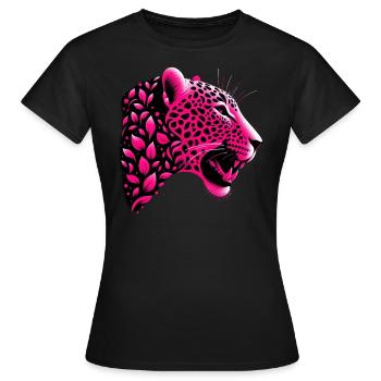 Leopard - Women's T-Shirt - black - Front - AI Model Female 172 dark (172cm)