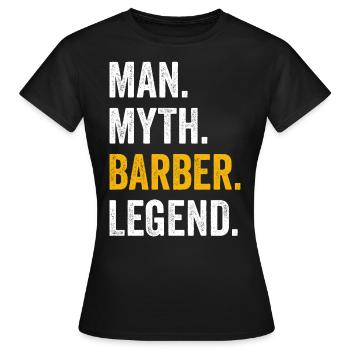 Coiffeur Cutter - T-shirt Femme - noir - Devant - AI Model Female 172 dark (172cm)