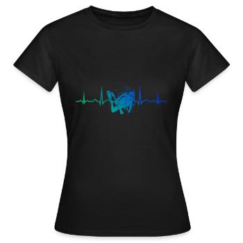 Scuba Diver Scuba Diver Diver Diving - T-shirt Femme - noir - Devant - AI Model Female 172 dark (172cm)