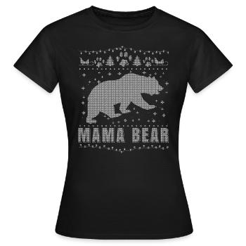Partenaire familial Look papa maman bébé ours laid chemise - T-shirt Femme - noir - Devant - AI Model Female 172 dark (172cm)