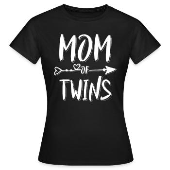 Cadeau Femme enceinte Jumeaux enceintes - T-shirt Femme - noir - Devant - AI Model Female 172 dark (172cm)