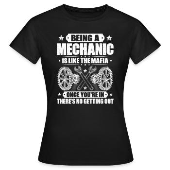 Mécanicien Mécanicien Mécanicien Mécanicien Mécanicien - T-shirt Femme - noir - Devant - AI Model Female 172 dark (172cm)