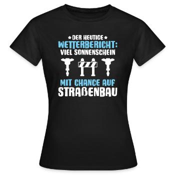 Straßenbauer Asphaltbauer Straßenbau - Frauen T-Shirt - Schwarz - Vorne - AI Model Female 172 dark (172cm)