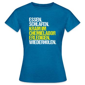 Chemical Laboratory Technician Chemical Laboratory Chemistry Laboratory - Women's T-Shirt - antique blue sapphire heather - Front - AI Model Female 172 dark (172cm)