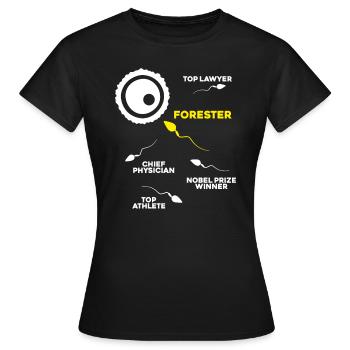 Forester Forestry Forester Forest Worker Forest - Women's T-Shirt - black - Front - AI Model Female 172 dark (172cm)