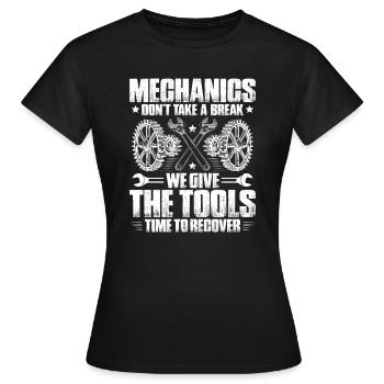 Mécanicien Mécanicien Mécanicien Mécanicien Mécanicien - T-shirt Femme - noir - Devant - AI Model Female 172 dark (172cm)