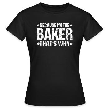 Boulanger Boulanger Boulanger Boulangerie Boulangerie Boulangerie - T-shirt Femme - noir - Devant - AI Model Female 172 dark (172cm)