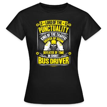 Bus Driver Bus Driver Busman School Bus Driver - Women's T-Shirt - black - Front - AI Model Female 172 dark (172cm)