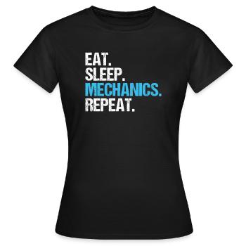 Mécanicien Mécanicien Mécanicien Mécanicien Mécanicien - T-shirt Femme - noir - Devant - AI Model Female 172 dark (172cm)