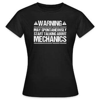 Mécanicien Mécanicien Mécanicien Mécanicien Mécanicien - T-shirt Femme - noir - Devant - AI Model Female 172 dark (172cm)