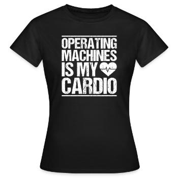 Machine and plant operator Machine operator - Women's T-Shirt - black - Front - AI Model Female 172 dark (172cm)