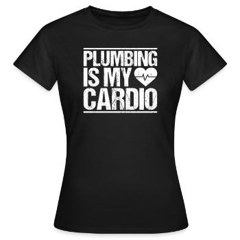 Plant mechanic plumber plumber sanitary heating - Women's T-Shirt - black - Front - AI Model Female 172 dark (172cm)