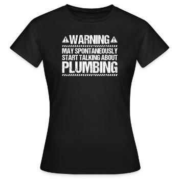Plant mechanic plumber plumber sanitary heating - Women's T-Shirt - black - Front - AI Model Female 172 dark (172cm)