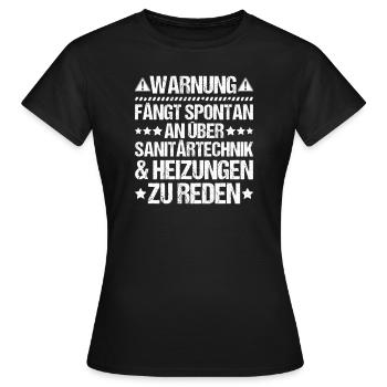 Plant mechanic plumber plumber sanitary heating - Women's T-Shirt - black - Front - AI Model Female 172 dark (172cm)