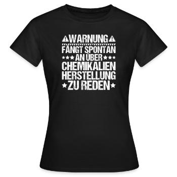 Chemikant Chemikantin chimie industrie chimique - T-shirt Femme - noir - Devant - AI Model Female 172 dark (172cm)