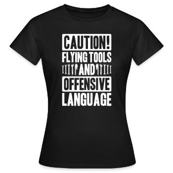 Plant mechanic plumber plumber sanitary heating - Women's T-Shirt - black - Front - AI Model Female 172 dark (172cm)