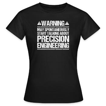 Feinwerkmechaniker Precision Machinist - Frauen T-Shirt - Schwarz - Vorne - AI Model Female 172 dark (172cm)